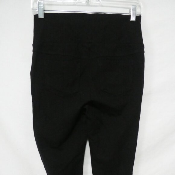 THYME | small | Black Maternity Leggings With Quilted Leg Bottoms - Picture 13 of 16